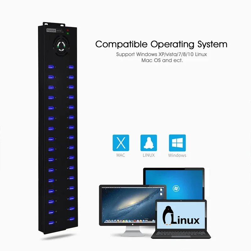 Сиполярный 4710162030324049-портовый концентратор USB 2.0 для синхронизации данных, быстрая скорость с двойным адаптером питания 12 В 10 А (art.: 3920d2ef477bf) - 3920d2ef477bf