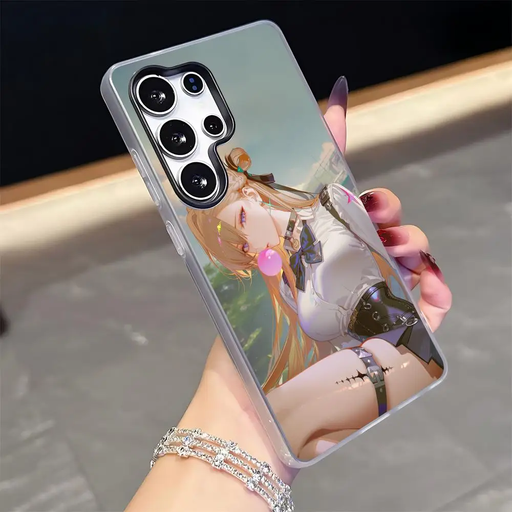 Чехол Lynae Wuthering Waves для Samsung S26 S25 S24 S23 S22 S21 FE Plus Ultra, черный, силиконовый, 2-в-1, с эффектом желе (art.: 3920dc0db760d) - 3920dc0db760d