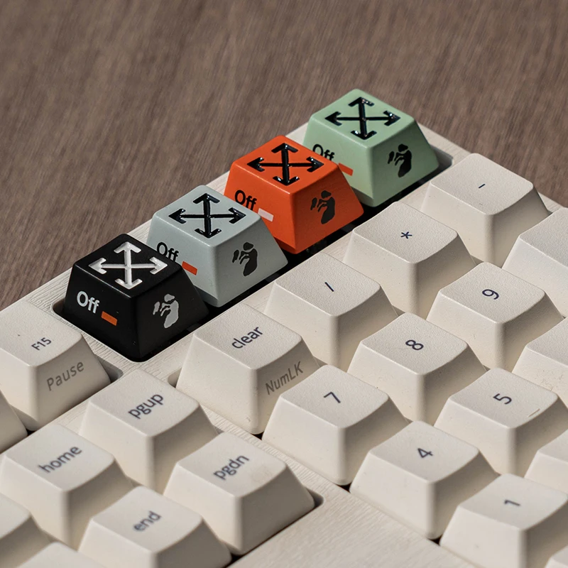 1Keys Offwhite Metal Keycaps R4 ESC Keycap Cherry Profile Personalized Mechanical Keyboard Keycaps For MX Switch
