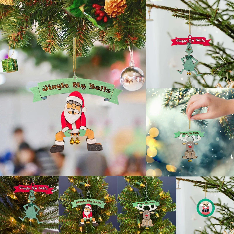 

Jingle My Bells, забавное украшение для рождественской елки, украшение для Санты, ягодиц, колокольчика, забавные рождественские подарки, новогоднее подвесное украшение 2024