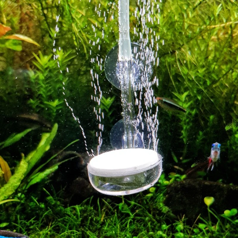 

Aquarium Air Refiner Fish Tank Air Pump Sand Head Nano Air Plate Oxygen Refiner Bubbles Oxygen Diffuser with 2 Suction Cup