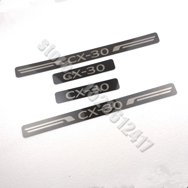

Auto Accessories For Mazda CX-30 CX30 2019 2020 Door Sill Pedal Stainless Steel Sticker Strip Protectors Car Styling Guard