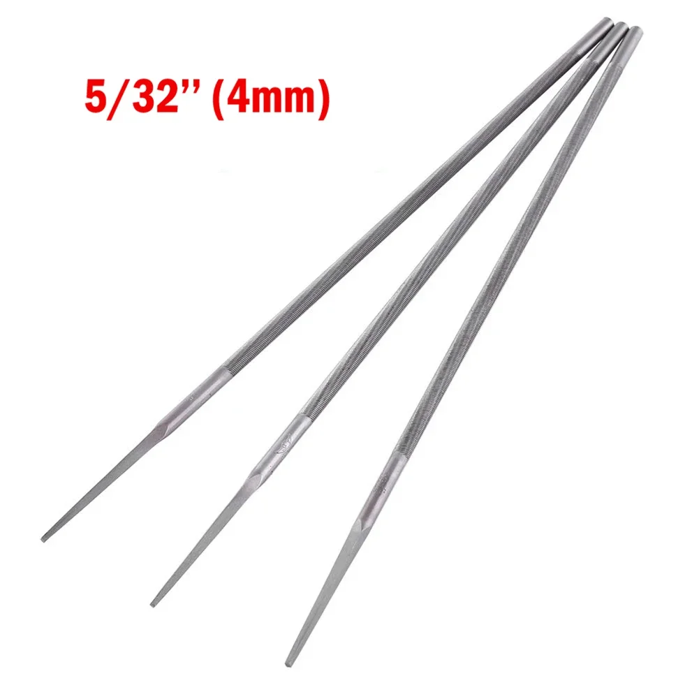 

3 шт./лот, круглые напильники для бензопилы, длина 20 см, заточка цепей для бензопилы, 4 мм, 4,8 мм, 5,5 мм, круглые напильники для бензопилы, шлифовальные инструменты