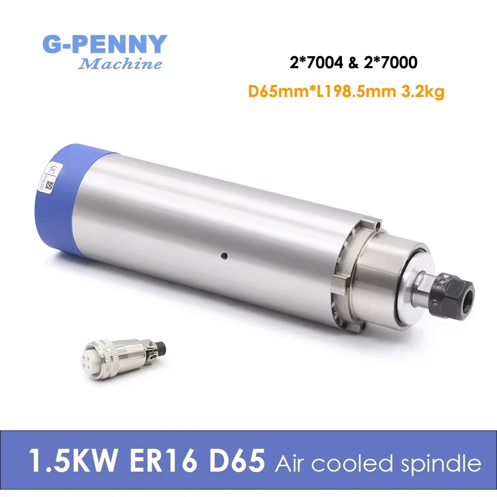 

G-PENNY 1.5kw ER16 65mm двигатель шпинделя с воздушным охлаждением