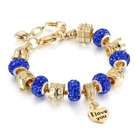 trend charm bracelet for women 40 style european bead bracelets fashion alloy large hole bead bracelet hand string girls gifts