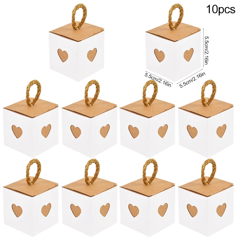 

Квадратные подарочные коробки из крафт-бумаги ZQNYCY в виде сердца