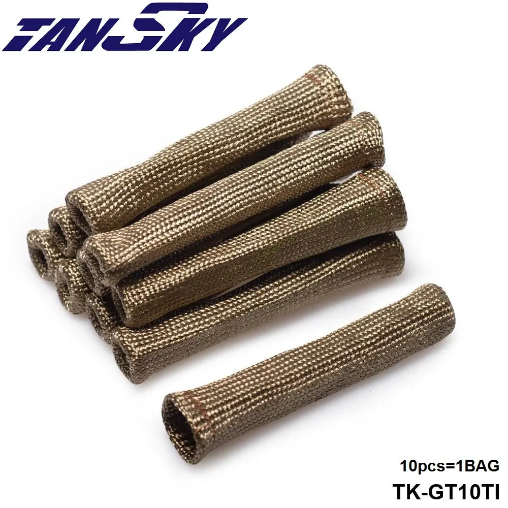 

10PCS/BAG Titanium Vulcan Lava Protector Sleeve Spark Plug Wire Boots 10cyl TK-GT10TI