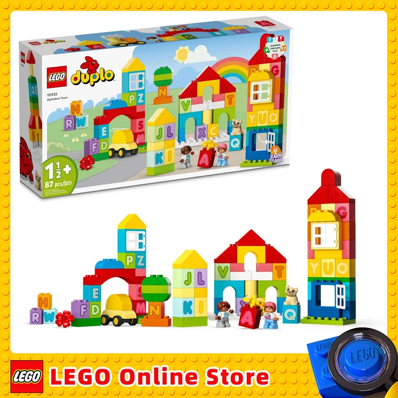 

LEGO DUPLO Classic Alphabet Town 10935, Educational Early Learning Toys Learn Colors, Letters and Shapes with Large Bricks