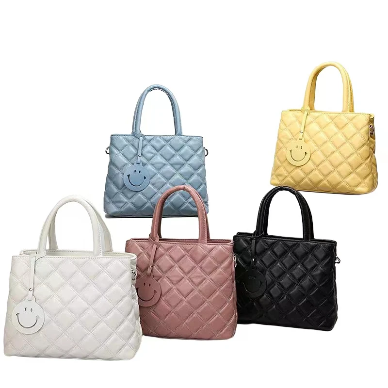 

Handbags For Women 100% Sheepskin Genuine Leather One Shoulder Bags Smooth Zipper Diamond Lattice Ladies Crossbody Bags 5 Color