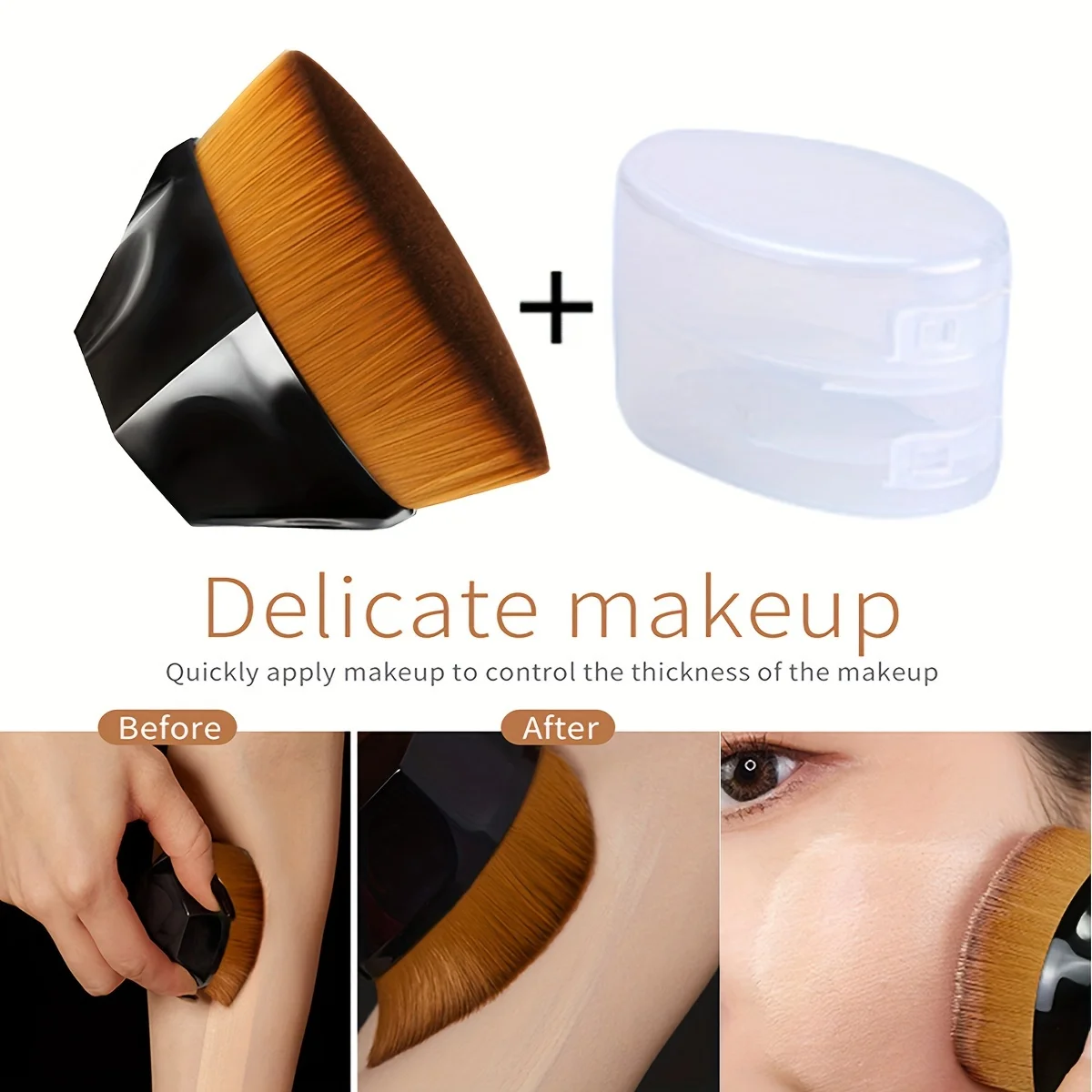 Кисть для макияжа Magic Wand KOSSHOW тонального крема и пудры пластиковая ручка из