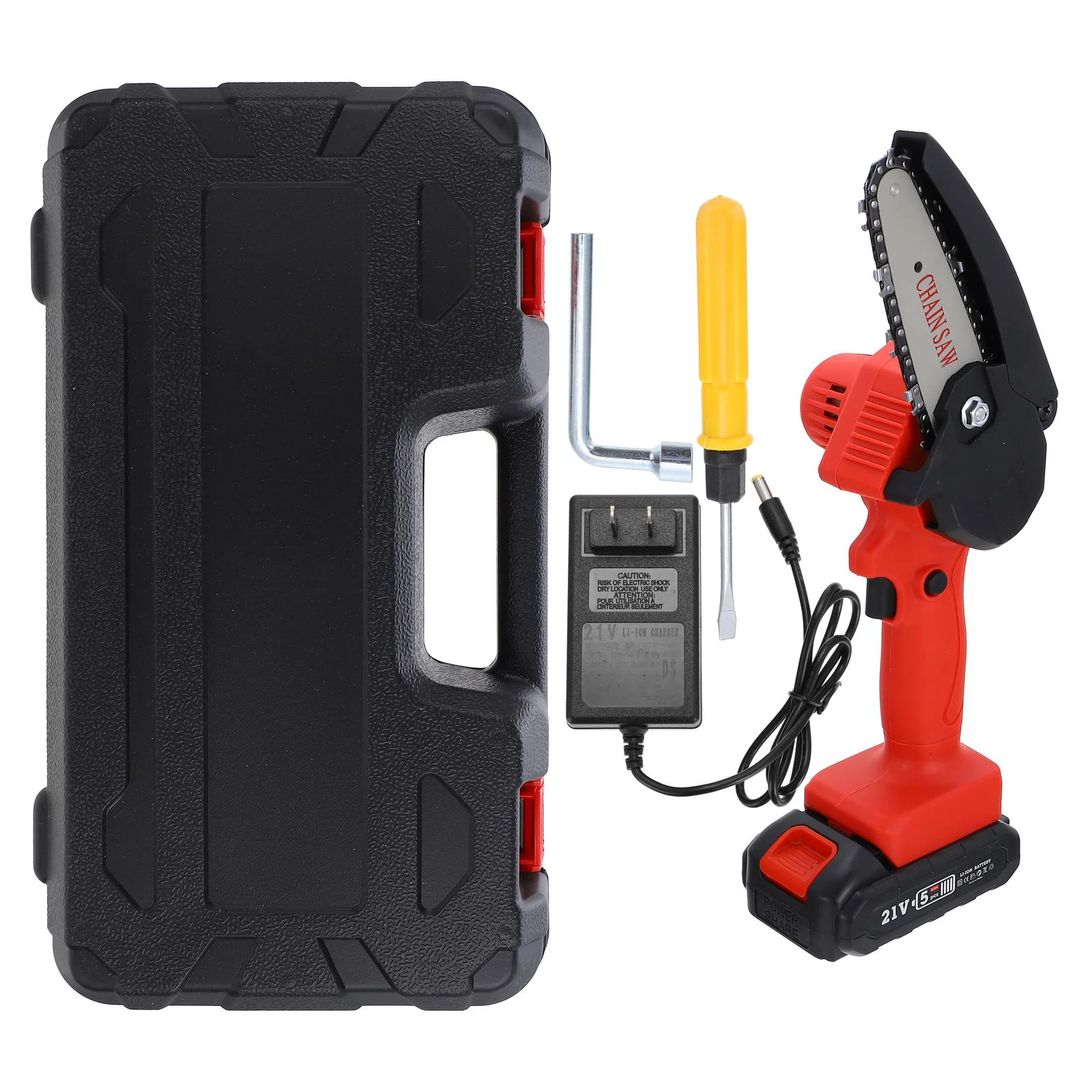 

Rechargeable Carpenter Electric Mini Chain Battery Logging Chainsaw (US Plug)