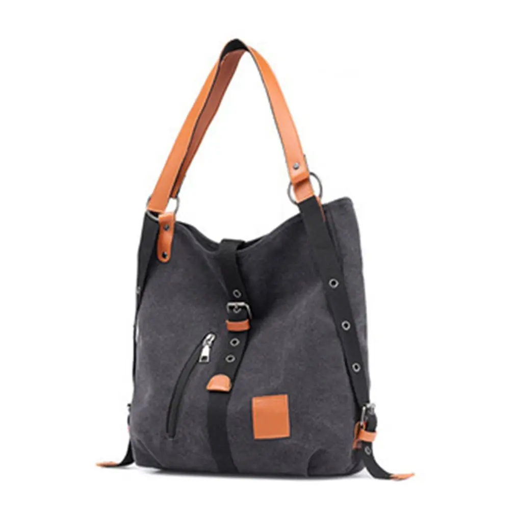 

Casual Backpack for Women Designer Belt Buckle School Bag Teenagers Girls Canvas Backpacks Multifunction Anti-theft Travel Bags