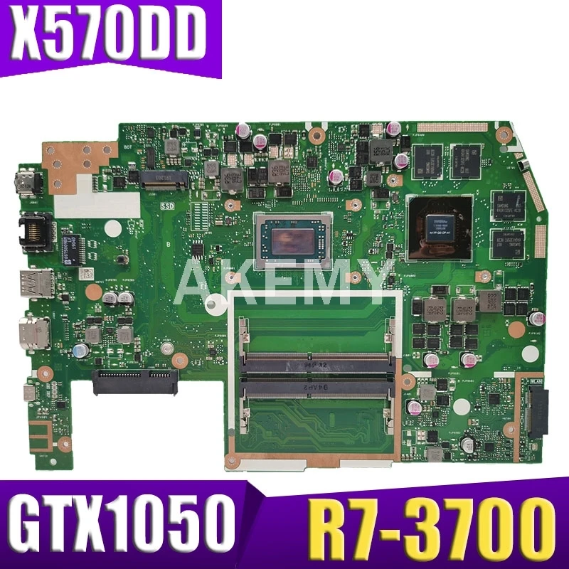 

X570DD Motherboard For ASUS TUF YX570D YX570DD X570D X570DD Laptop motherboard Mainboard R7-3700 CPU GTX1050 GPU