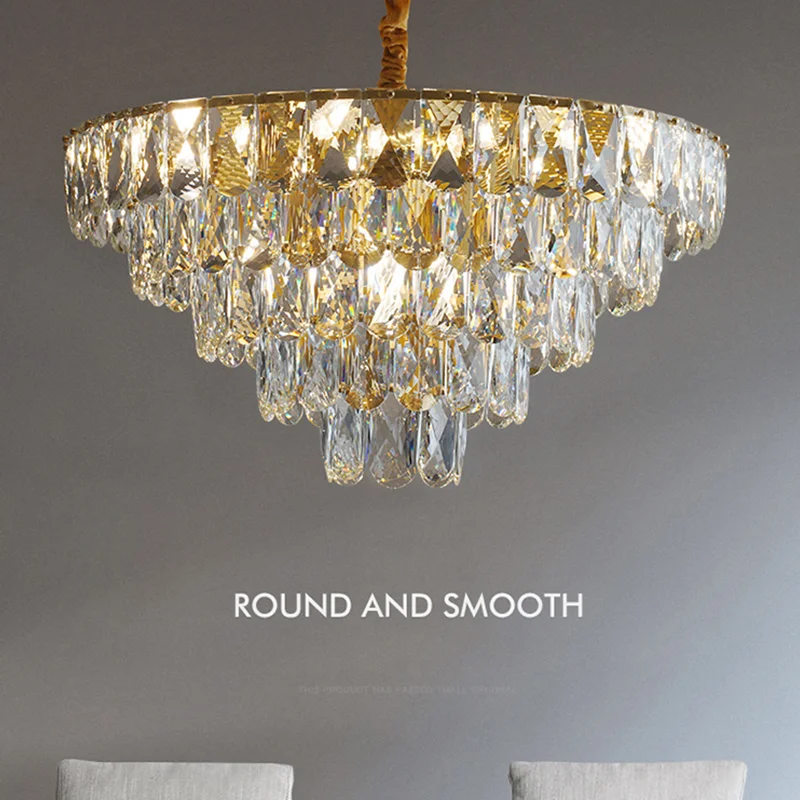 

Chandeliers Lights Crystal Inverted Triangle/Rectangle Semiflush Mount Classical Traditional Europe Living Room Dinning room
