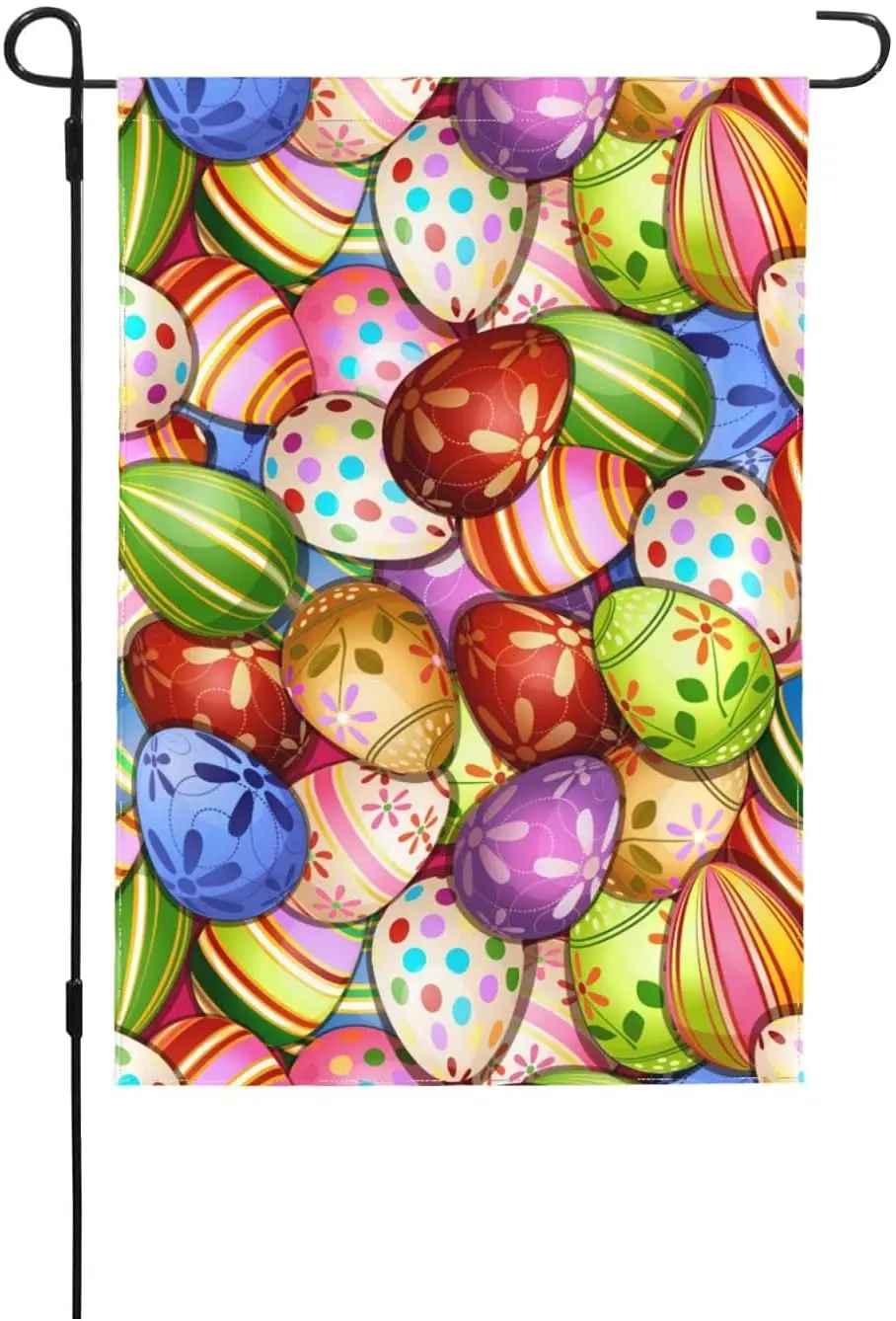 

Easter Eggs Garden Flags Double Sided, Welcome Spring House Flag Banners for Patio Lawn Outdoor 12.5"x18"
