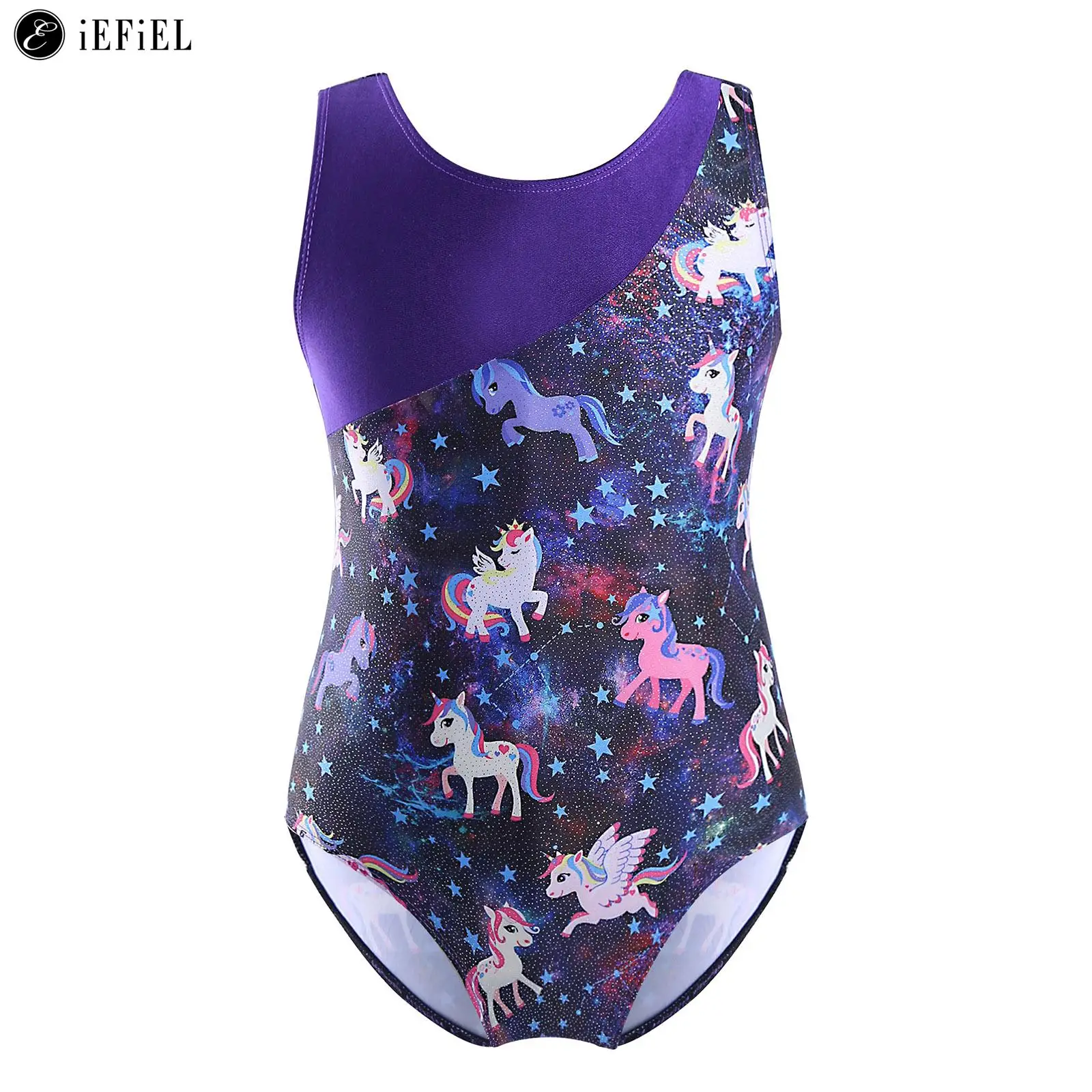 

Kids Girls One Piece Leopard Print Ballet Dance Leotard Gymnastics Sports Tumbling Unitard Athletic Bodysuit Dancewear