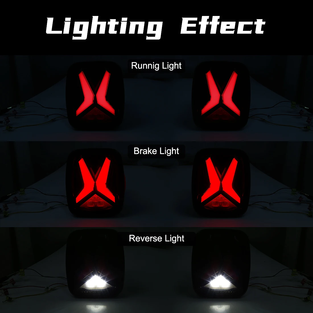 Задние фонари для Jeep Wrangler TJ CJ YJ 1998-2006 задние тормозные парковочные дневные