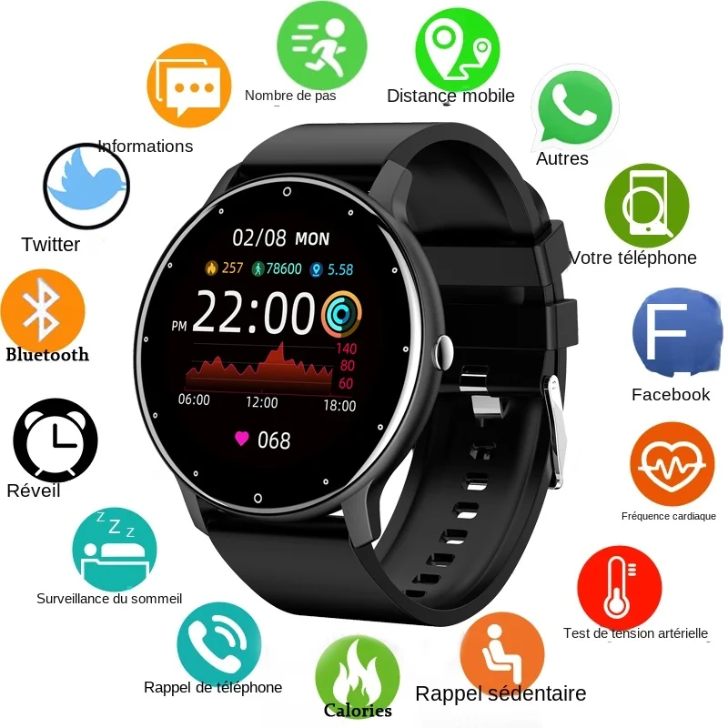 

2023 Смарт-часы для мужчин и женщин с Полноразмерным сенсорным экраном спортивные фитнес-часы для мужчин IP67 водонепроницаемые Bluetooth для Android IOS смарт-часы для мужчин
