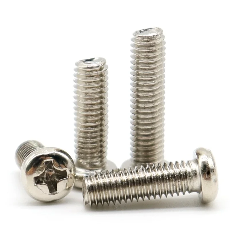 30-500 шт. M1 M1.2 M1.4 M1.6 M1.7 M2 M2.5 M3 M3.5 M4 M5 никелированный мини-крестообразный болт с