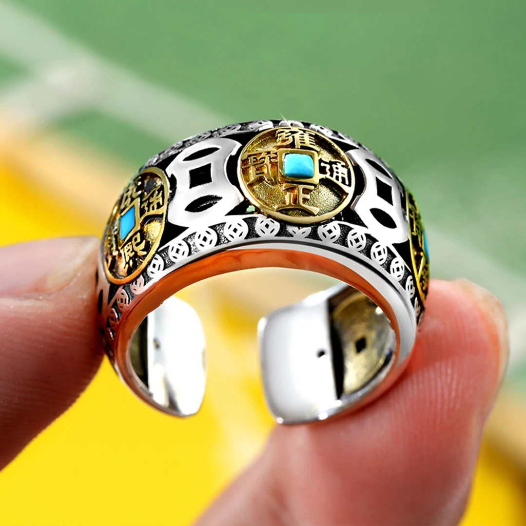 

Кольцо на указательный палец мужское в стиле ретро