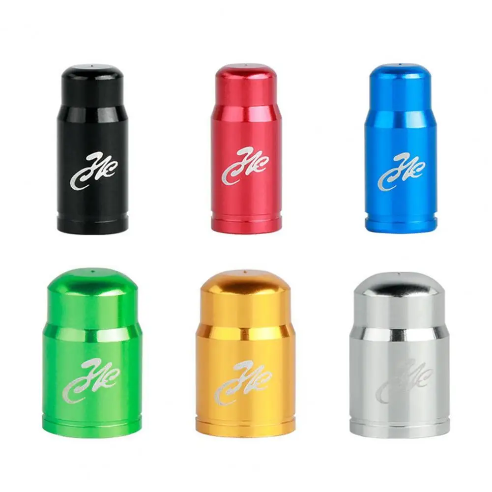 

Safe 10Pcs Useful Comfortable Touch Valve Cap Colorful Tire Valve Cap Anti-corrosion for Riding