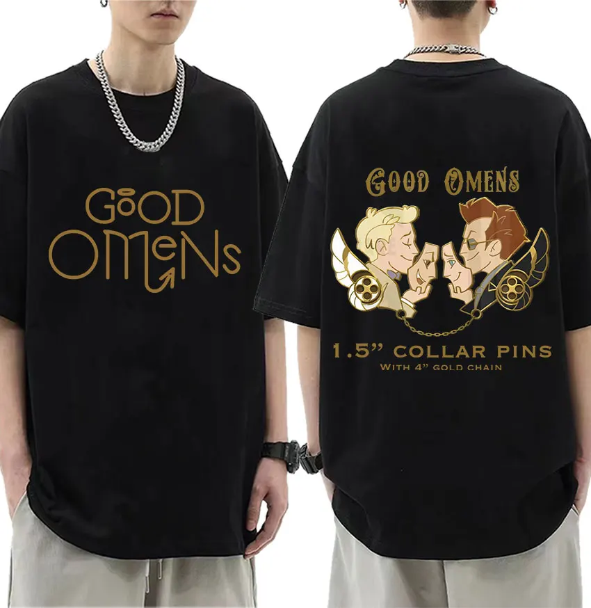 

Футболка Мужская/женская с забавным принтом «Good Omens»