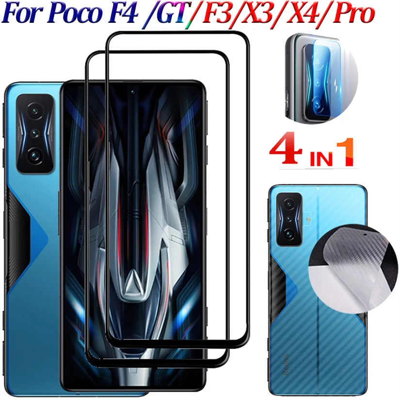 

9D Glass Poco F4 GT Tempered Glass For Xiaomi Poco F4GT Protective Glass PocoF4 Poko F 4 GT Screen Protector & Camera & Back Film Xiomi Poco F4 F3 X3 X4 GT 2022 Front Film PocoX3 NFC Little X4 Pro 5G Pelicula
