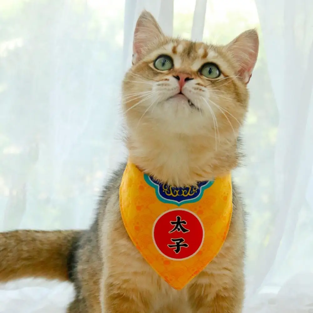 

Pet Scarf Pretty Convenient Button Pet Bib Improve Ambience Soft Touch Pet Neckerchief