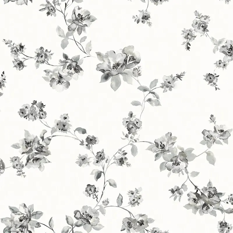 

Cyrus Black Festive Floral Wallpaper 56.4 sq. ft.