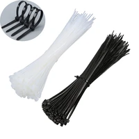 100 pieces 3x100 4x200 black white self locking plastic nylon cable ties industrial tie fastening rings