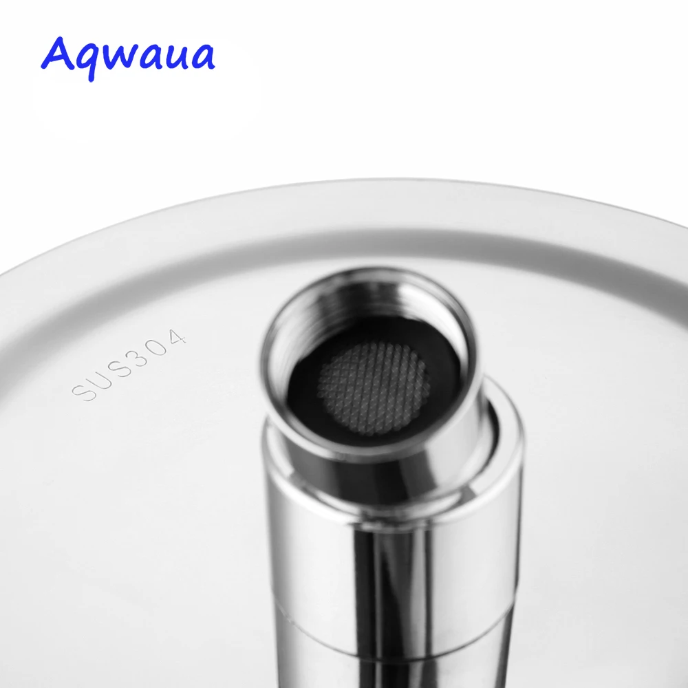 Круглая насадка для душа Aqwaua с дождевой насадкой из нержавеющей стали —