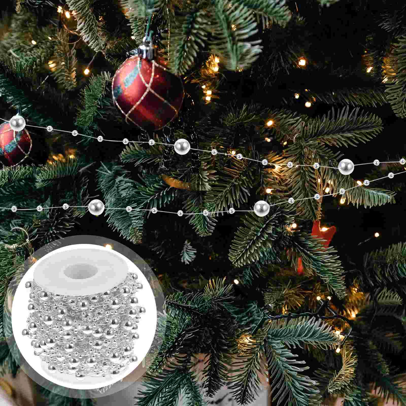 

Beads Chain Strand Garland Christmas Tree Diy Artificial Pearl Strands Bead Crafts Faux Decor Decoration Home Beaded Trim