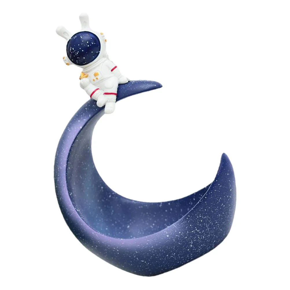 

1Pc Decorative Spacemen Spacemen Statue Astronaut Jewelry Bowl Spacemen Sculpture Astronaut Desktop Ornaments