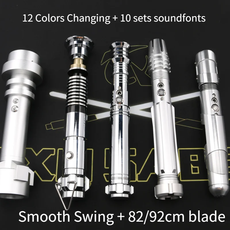 

TXQSABER Heavy Dueling Smooth Swing RGB Lightsaber 12 Color Changing 10 Sound FOC Flash Lock-up Jedi Laser Swords Boy Gifts Toys