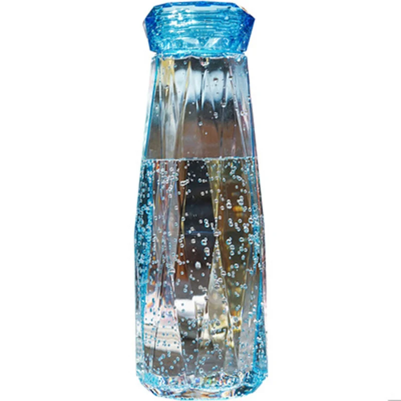 

Diamond Water Cup Glass Cup 401-500ml Durable Heat Resistant Portable Bottle Home Office Glass Cup Portable Kitchen Supplies