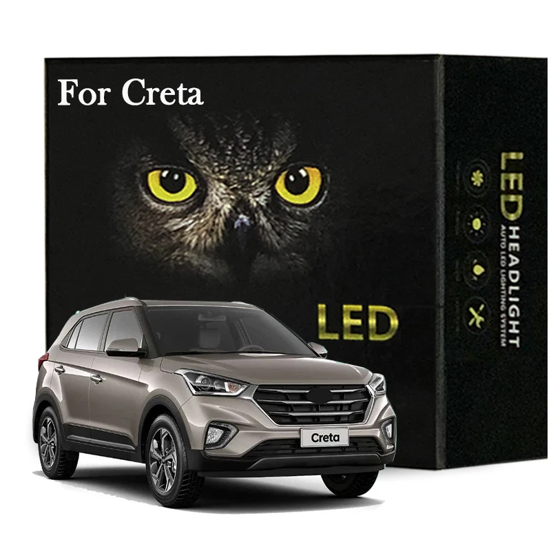 

11Pcs Led Interior Light Kit For Hyundai Creta 2015 2016 2017 2018 2019 2020 LED Bulbs Dome Map Reading Canbus