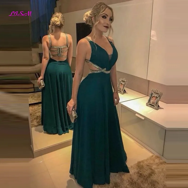 

Соблазнительные Выпускные платья LISM с перекрестными лямками на спине, а-силуэт, длинное официальное вечернее платье с карманами, женское платье для вечеринки на заказ