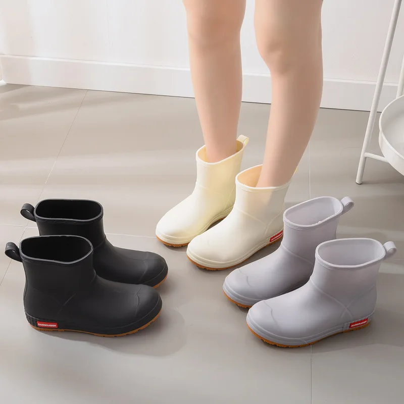 

Rubber Water Boots Women Rain Boots Spring Outdoor Fashion Casual Rain Shoes Women 2022 Winter Thicken Cotton Cover Work Boots