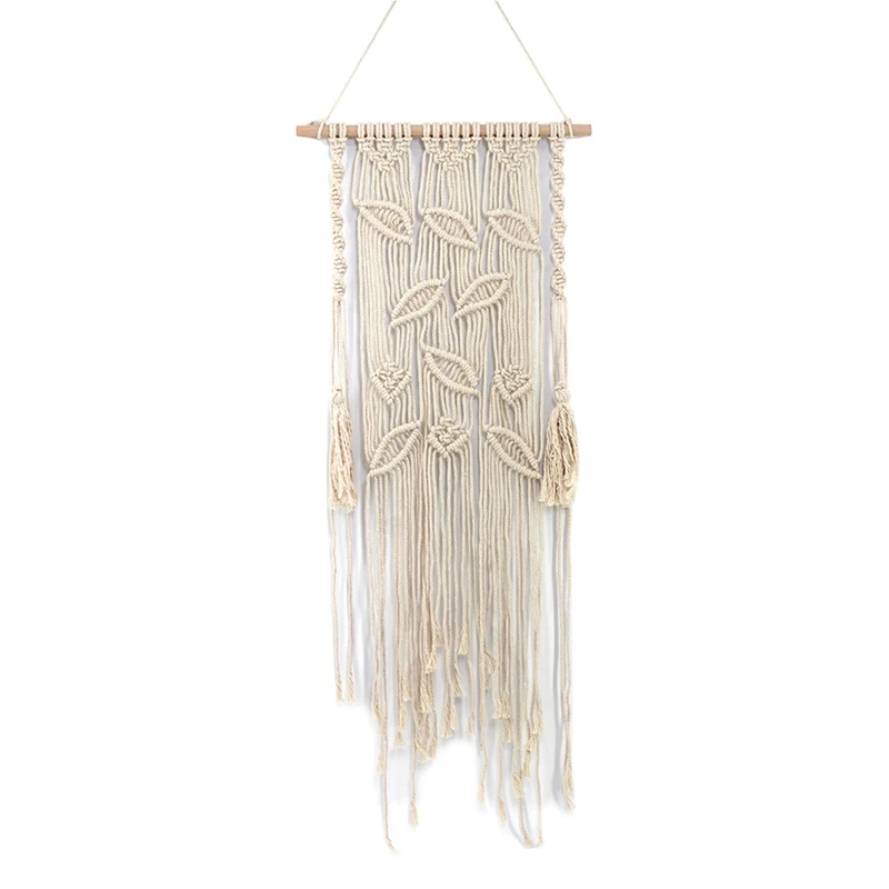 

Macrame Wall Hanging Hand Woven Bohemian Tapestry With Tassel For Boho Wedding Home Living Room Backdrop Decoration