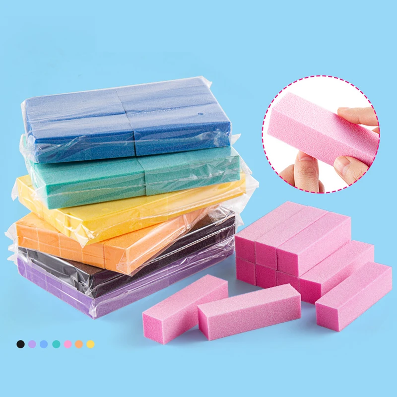 

5-50PCS Coloful Nail Sponge Nail File Buffer Block Buffing Sanding Professional Nail Tools Double sided Pedicure Manicure