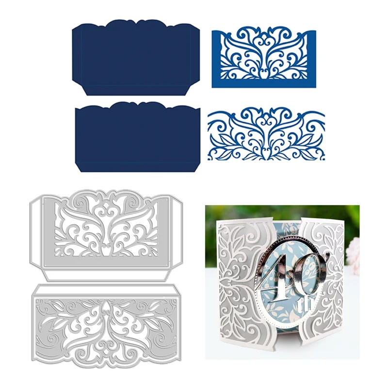 

2022 The Elegant Pocket & Flap Die Set Metal Cutting Dies for Scrapbooking Embossing Frame Card Craft Christmas Crafts