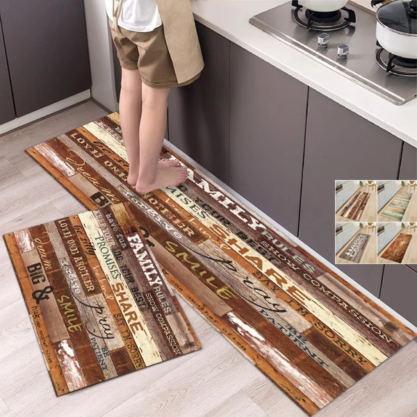 

Kitchen Rugs and Mats Non Skid Washable Bedroom Entrance Long Doormat Home Hallway Floor Decoration Anti-Slip Rug