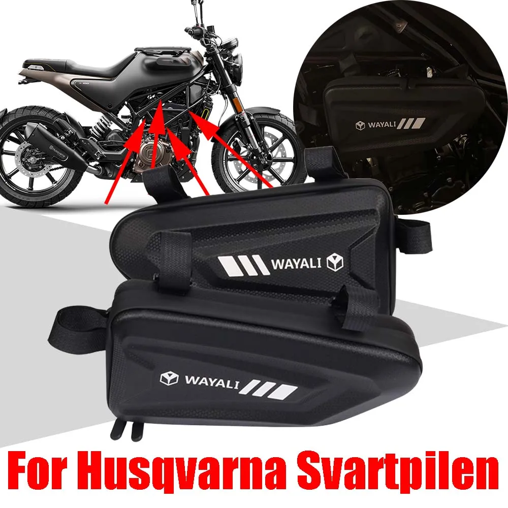 Bolsa lateral de almacenamiento para accesorios de motocicleta, alforja impermeable para herramientas de Husqvarna Svartpilen 125, 200, 250, 401, 701