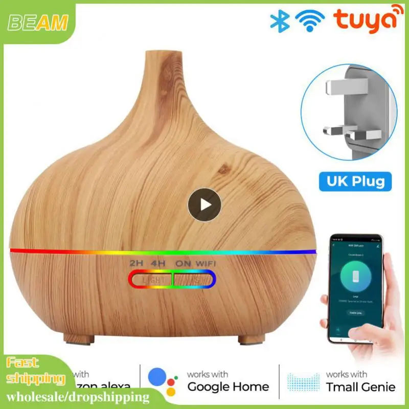 

Eu Us Uk Essential Oil Diffuser Air Humidifier Smart Life Built In Led Lights Tuya Wifi Dual Mode 9w 400ml Timing