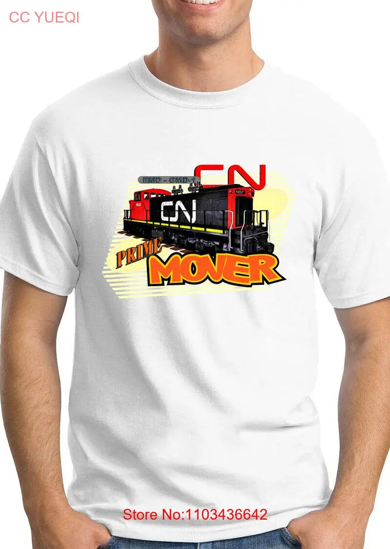Фото Канадский Национальный (CN) EMD-GMD-1 Prime Mover-мужская футболка из 100% хлопка №1