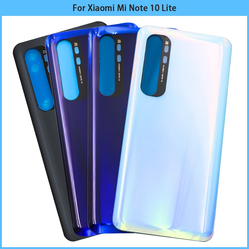 

Новинка 6,47 дюйма для Xiaomi Mi Note 10 Lite задняя крышка батарейного отсека 3D стеклянная панель Mi Note10 Lite задняя дверь корпус батарейного отсека клей