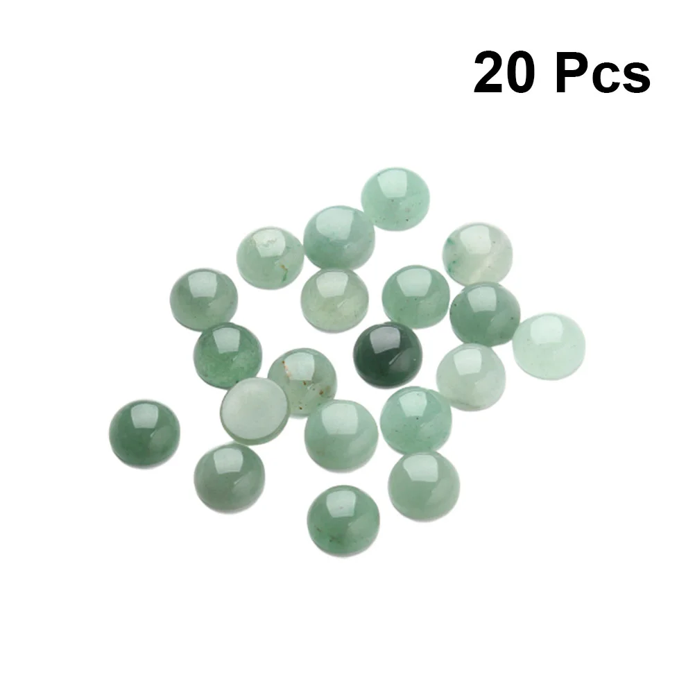 

Beads Crystal Precious Semi Jade Embellishments Round Gemstones Charms Stones Natural Agate Diy Green Flatback Flat Chakra