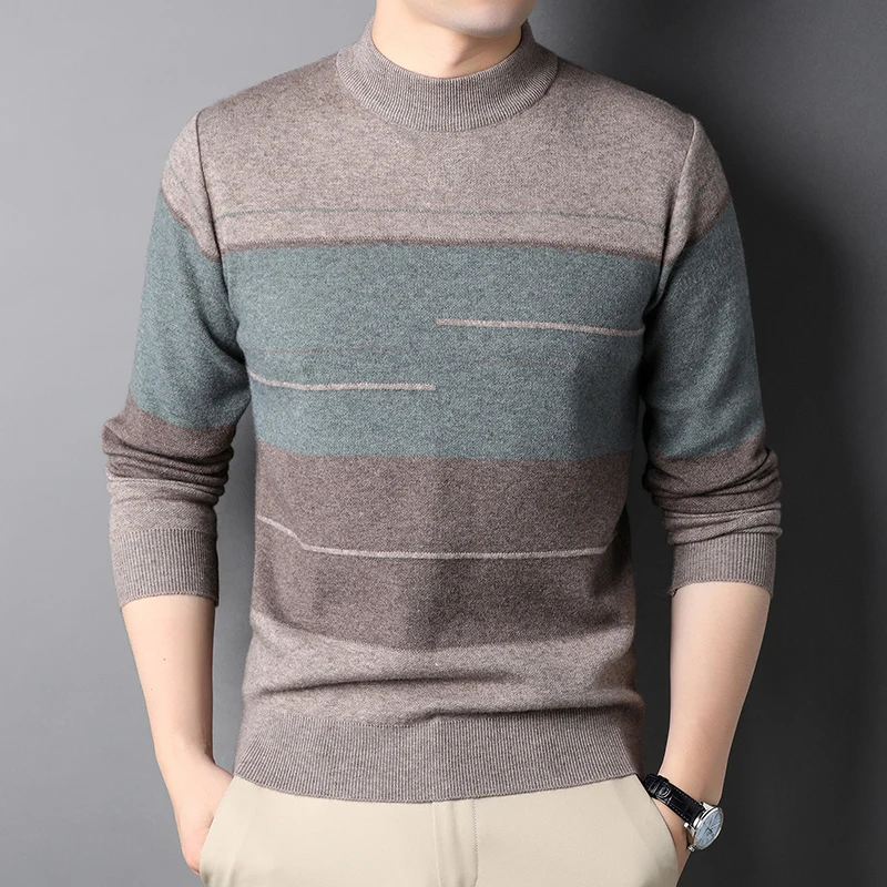 2022 Casual Thick Warm Winter Luxury Knitted Pull Sweater Men Wear Jersey Dress Pullover Knit Mens Sweaters Male Fashions 71810