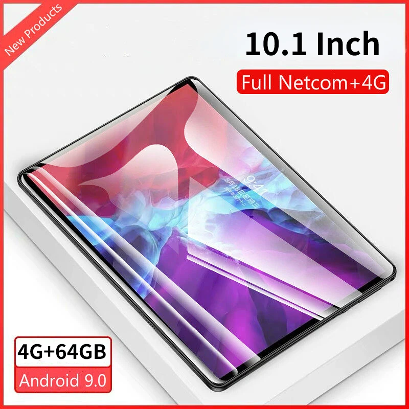 2023 New WiFi Tablet 10.1 inch Android 9.0 Octa Core 4GB RAM 64GB ROM Bluetooth IPS Screen Tablet PC 10.1 Support Extend TF Card