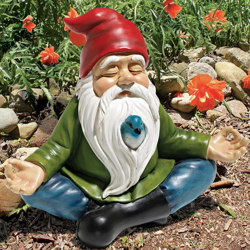 

Resin Crafts Beard Tibetan Bird Meditation Dwarf Meditation Dwarf Decoration Dwarf Zen Garden Statue DecorativeFor Garden Decor